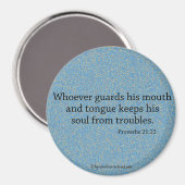 Wer sein mündliches Bibelangebot bewacht Magnet (Vorderseite/Rückseite)