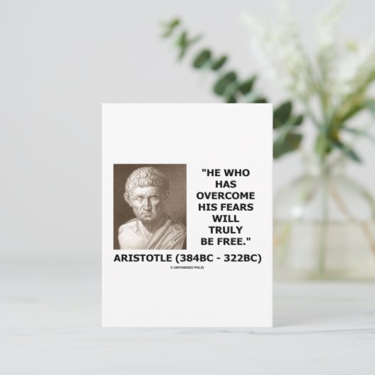 Wer seine Ängste überwunden hat, wird wirklich fre Postkarte (Stehend Vorderseite)