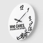 Wer sich interessiert, bin ich immer irgendwie… große wanduhr (Winkel)