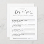 Wer sie am besten kennt | Brautparty Game (Vorne/Hinten)