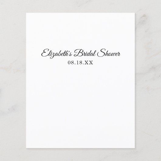 Wer sie am besten kennt | Brautparty Game (Rückseite)