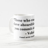 Wer Sie an Absurditäten glauben lässt............. Kaffeetasse (Vorderseite Links)