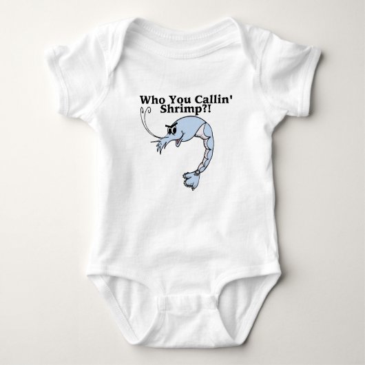 Wer Sie Callin Garnele Baby Strampler (Vorderseite)