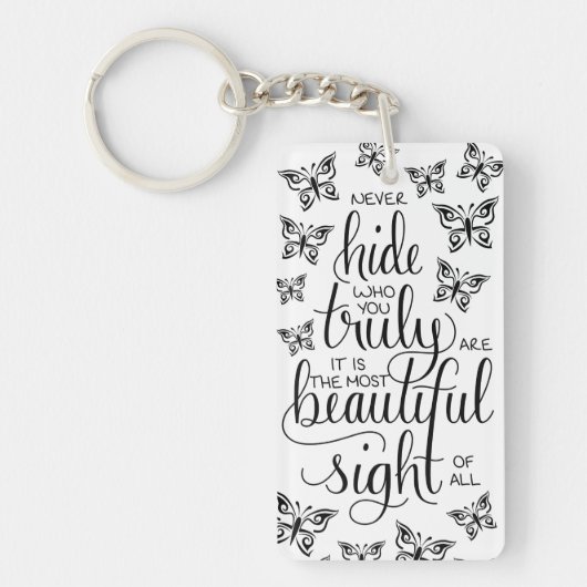 Wer Sie schön sind, Schmetterlings-Schlüsselring Schlüsselanhänger (Vorderseite)