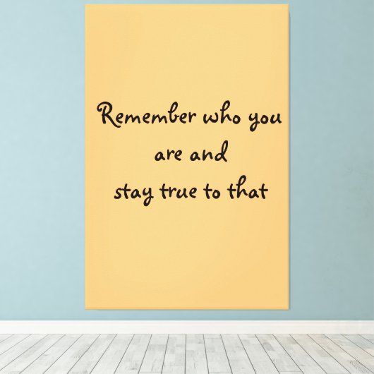 Wer Sie sind Canvas Print Leinwanddruck (Insitu (Holzboden))