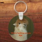 "Wer sieht dich an Kid an?" Schlüsselanhänger (Vorderseite)