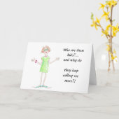 Wer sind diese Kinder?lustige farbige Zeichnung vo Karte (Gelbe Blume)