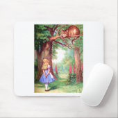 "WER SIND SIE?" DIE CHESHIRE-KATZE FRAGE ALICE. MOUSEPAD (Mit Mouse)