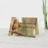 Wer Singen möchte, findet einen Song Gesang Bird Karte (Vorderseite)