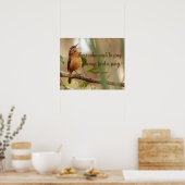 Wer Singen möchte, findet einen Song Gesang Bird Poster (Küche)