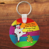 Wer Singen will, findet immer ein Lied Schlüsselanhänger (Vorderseite)