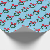 Wer späht durch den Weihnachtskranz Geschenkpapier (Ecke)