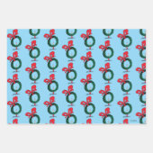 Wer späht durch den Weihnachtskranz Geschenkpapier Set (Vorderseite)