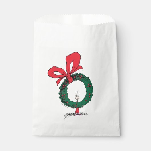 Wer späht durch den Weihnachtskranz Geschenktütchen (Vorderseite)