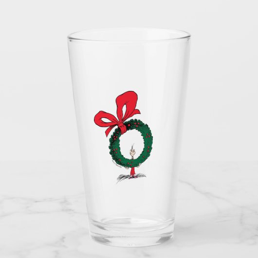 Wer späht durch den Weihnachtskranz Glas (Vorderseite)