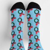 Wer späht durch den Weihnachtskranz Socken (Oben)