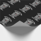 Wer stinst du, du bist lustige Mülleimer dunkle BG Geschenkpapier (Ecke)