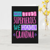 Wer Superhelden braucht, haben wir Oma Karte (Gelbe Blume)