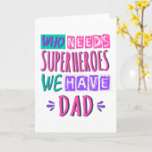 Wer Superhelden braucht, wir haben Vater Karte (Gelbe Blume)