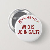 Wer Tee-Party-Knopf Johns Galt ist Button (Vorne & Hinten)