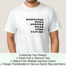 Wer teilt meinen Namen James Famous People 03B T-Shirt