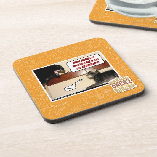 Wer traut sich wecken mich? getränkeuntersetzer (Linke Seite)