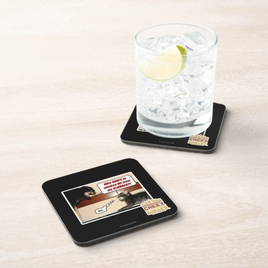 Wer traut sich wecken mich? getränkeuntersetzer (Rechte Seite)