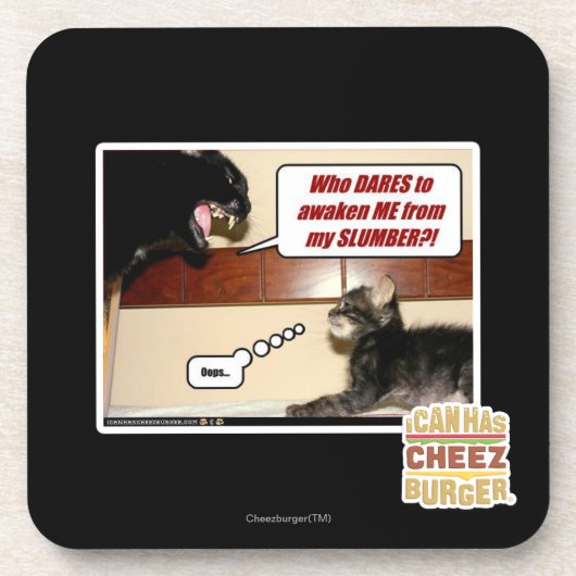 Wer traut sich wecken mich? getränkeuntersetzer (Vorderseite)