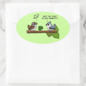 Wer Tweetete? Ovaler Aufkleber (Tasche)