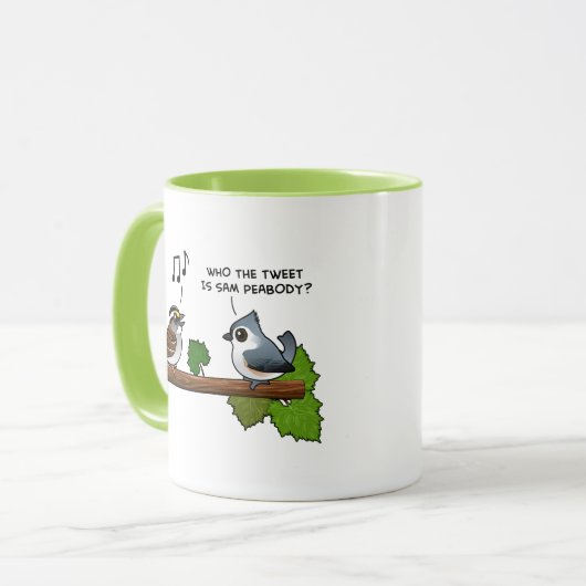 Wer Tweetete? Tasse (Vorderseite Links)