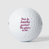Wer von Jennifer? Die zu mir. Golfball (Vorderseite)