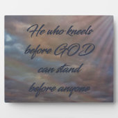 Wer vor Gott kniet Fotoplatte (Vorderseite)