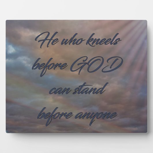 Wer vor Gott kniet Fotoplatte (Vorderseite)