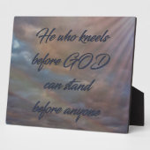 Wer vor Gott kniet Fotoplatte (Seite)