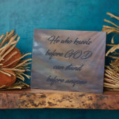 Wer vor Gott kniet Fotoplatte (Seite)