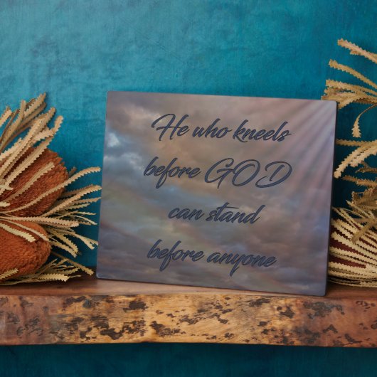 Wer vor Gott kniet Fotoplatte (Seite)