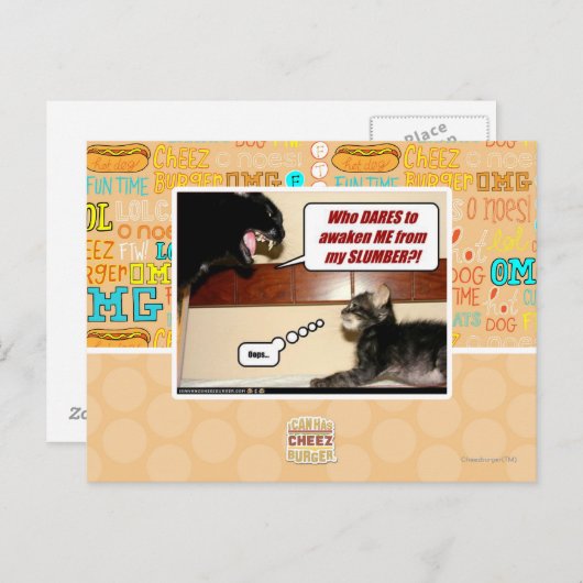 Wer wagt es, mich zu wecken? postkarte (Vorne/Hinten)