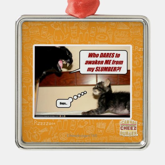 Wer wagt es, mich zu wecken? silbernes ornament (Vorne)