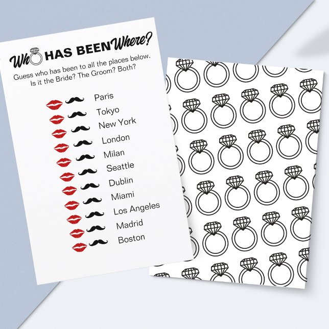 Wer war wo? Brautparty Travel Game (Unique Wedding Icebreaker – Who Has Traveled the Most?)