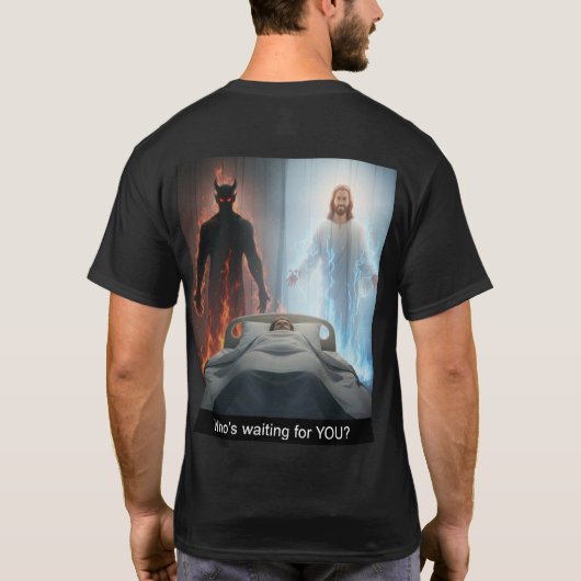 Wer wartet auf DICH? T-Shirt (Rückseite)
