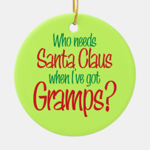 Wer Weihnachtsmann ich benötigt, haben Sie Gramps Keramikornament