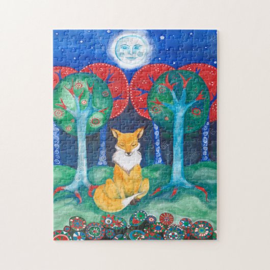 "Wer weiß" Fairytale Woodland Fox Puzzle (Vertikal)