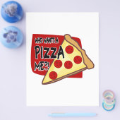 Wer Will eine Pizza mir?! Flyer (Einzeln)