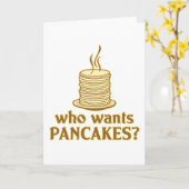 Wer will Pfannkuchen? Karte (Gelbe Blume)