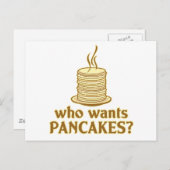 Wer will Pfannkuchen? Postkarte (Vorne/Hinten)