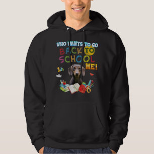 Wer Will, zurück in die Schule Dackel Hund Kid S Hoodie