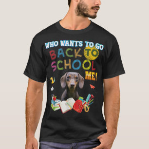 Wer Will, zurück in die Schule Dackel Hund Kid S T-Shirt