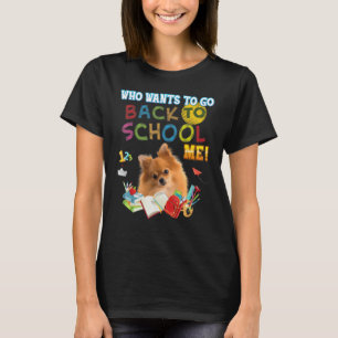 Wer Will, zurück in die Schule gehen Spitz Dog Kin T-Shirt