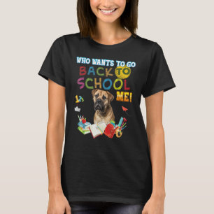 Wer Will, zurück Schule Ich Mastiff Hund Kid Stu T-Shirt