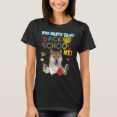 Wer Will, zurück Schule Ich Shiba in Hund Kid S T-Shirt (Vorderseite)